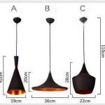 Đèn Thả trần ABC (màu đen)