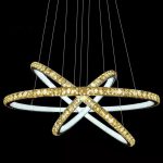 Đèn thả 3 vòng Pha lê KT 400/600/800 bản nhỏ