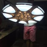 Đèn LED ốp trần 3 chế độ ánh sáng 8 cánh KT D800 D365.2