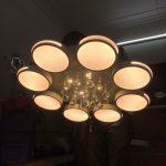 Đèn LED ốp trần 3 chế độ ánh sáng 8 cánh KT D800 D365.1