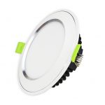 Đèn Led âm trần viền bạc mặt cong 7W, Đổi màu Kingled