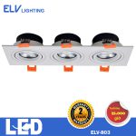ĐÈN LED ÂM TRẦN ELV LIGHTING ELV-803F 3*12W