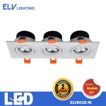 ĐÈN LED ÂM TRẦN LED ELV803E-M 3*12W